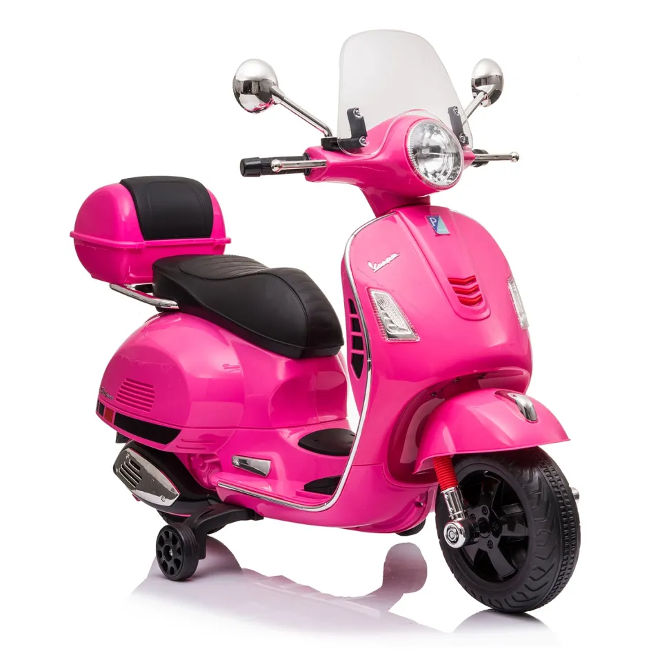 Vespa Elettrica per Bambini Rosa con Luci e Musica 3+ Anni