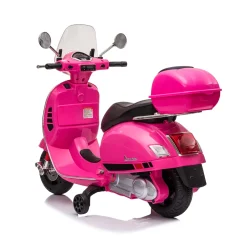 Vespa Elettrica per Bambini Rosa con Luci e Musica 3+ Anni