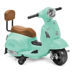 Vespa Elettrica per Bambini Verde con Luci e Musica 18+ Mesi