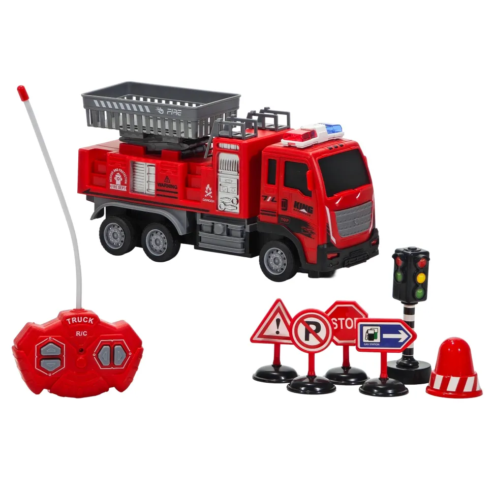 Vigili del Fuoco Truck Radiocomandato 1:16 con Luci e Accessori