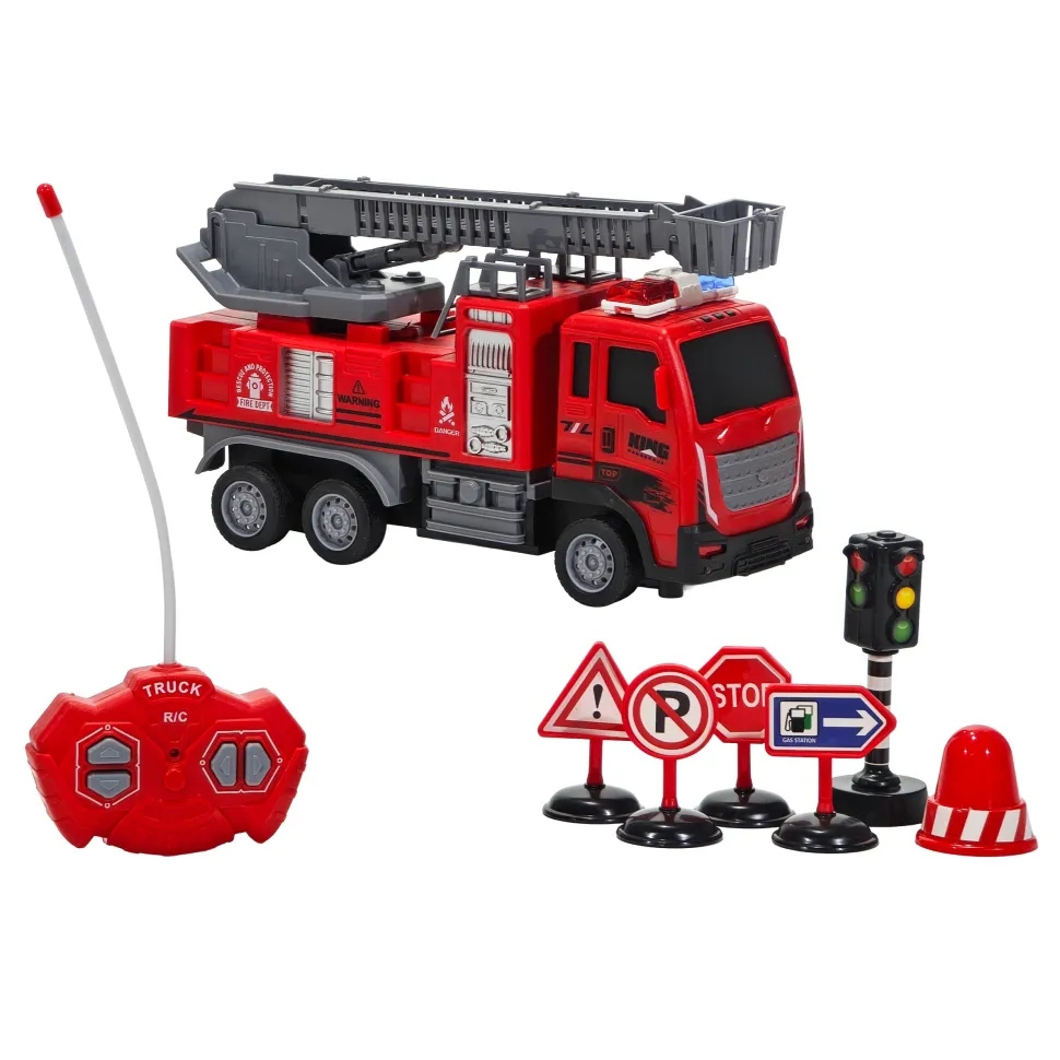 Vigili del Fuoco Truck Radiocomandato 1:16 con Luci e Accessori
