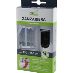 Zanzariera Velcro per finestra Antracite 150x180 cm