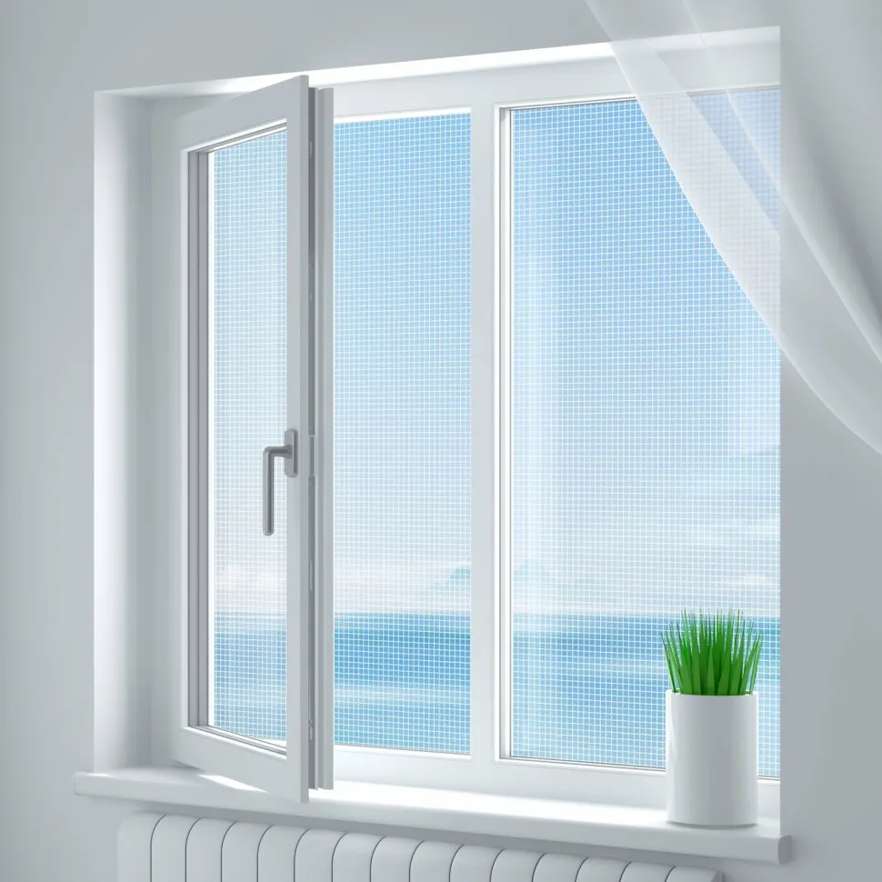 Zanzariera Velcro per finestra Bianco 130x150 cm