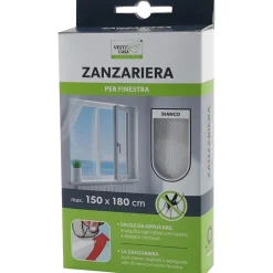 Zanzariera Velcro per finestra Bianco 150x180 cm